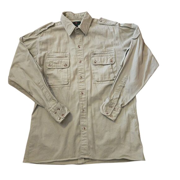 Abercrombie & Fitch Men's Casual Button Down Shirt - Light Tan - Picture 1 of 5